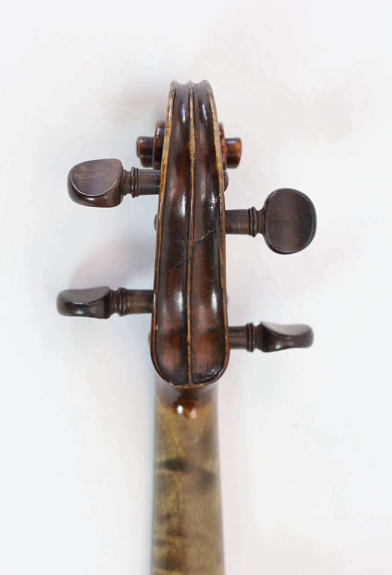 A 19th century violin attributed to Klotz school, length of back 35.5 cm